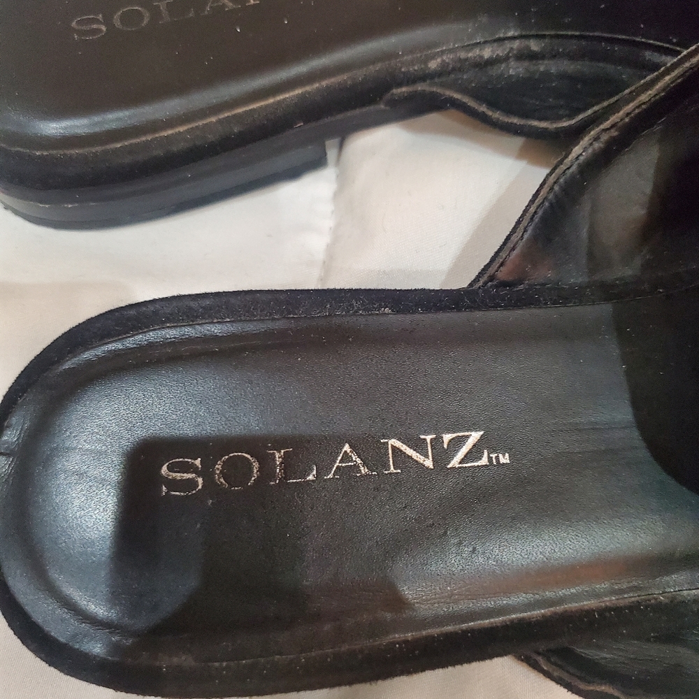 Women's Solanz Black Suede Loafers - Picture 4 of 5